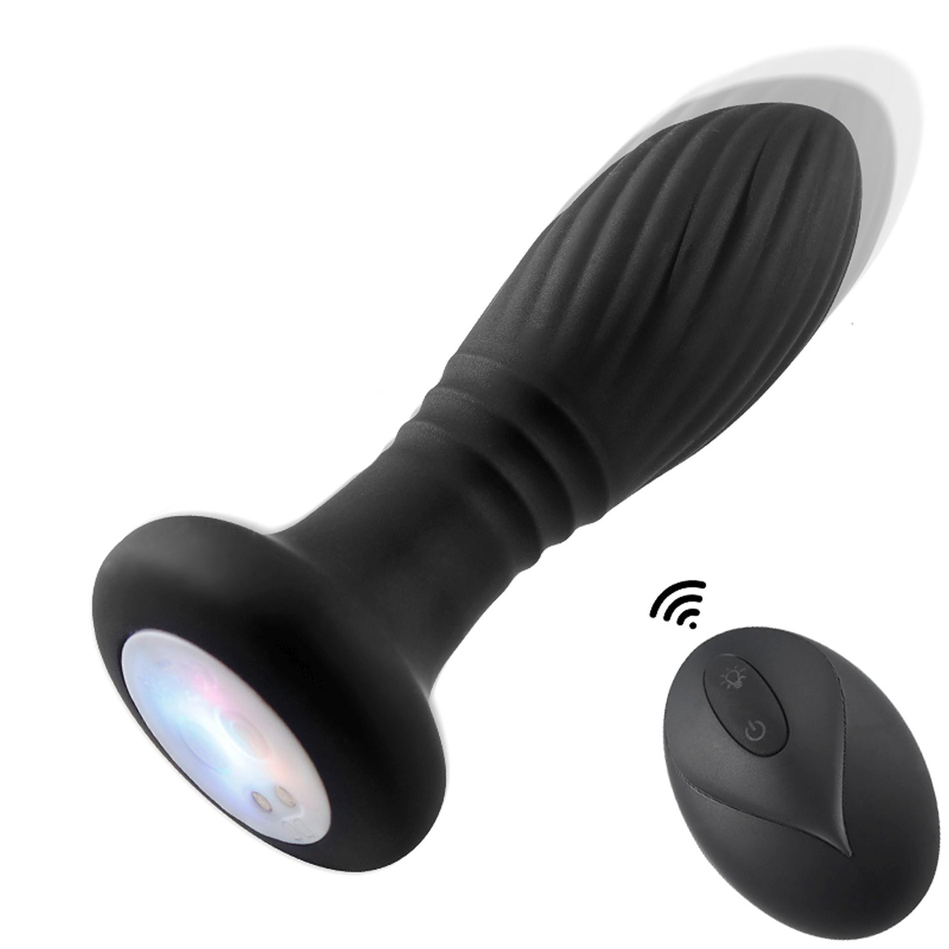 56-3023 Lighting anal plug black - obrazek 1