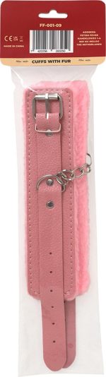 Fetish Fever - Cuffs With Fur - Pink - obrazek 3