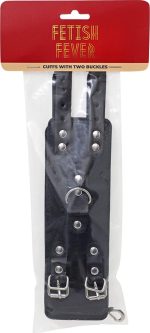 Fetish Fever - Cuffs with two buckles - Black - obrazek 2