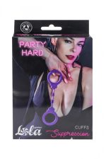 Kajdanki-Silicone Handcuffs Party Hard Suppression Purple - obrazek 4