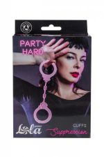 Kajdanki-Silicone Handcuffs Party Hard Suppression Pink - obrazek 4