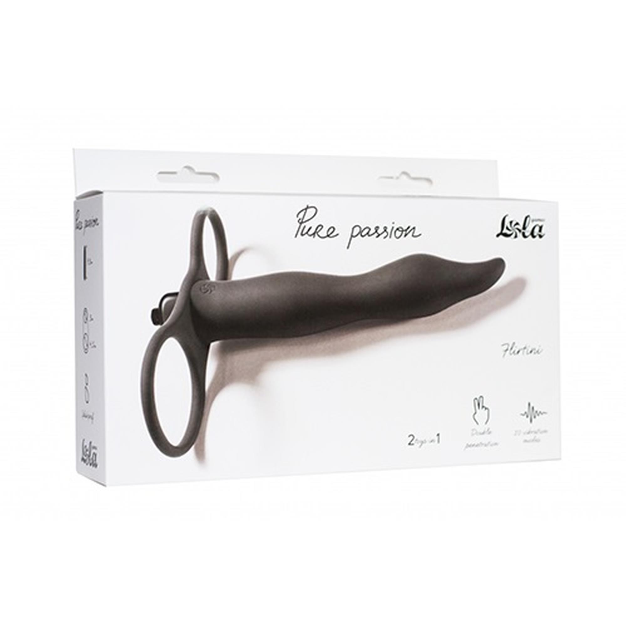 57-1204-01 Strap - on Pure Passion Flirtini black - obrazek 1