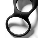 Pierścień- Vibrating Double Cockring Daydream Black - obrazek 2