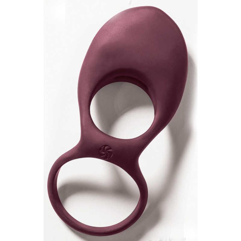 57-1303-02 Pierścień- Vibrating Double Cockring Daydream Wine Red - obrazek 1