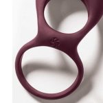 Pierścień- Vibrating Double Cockring Daydream Wine Red - obrazek 2