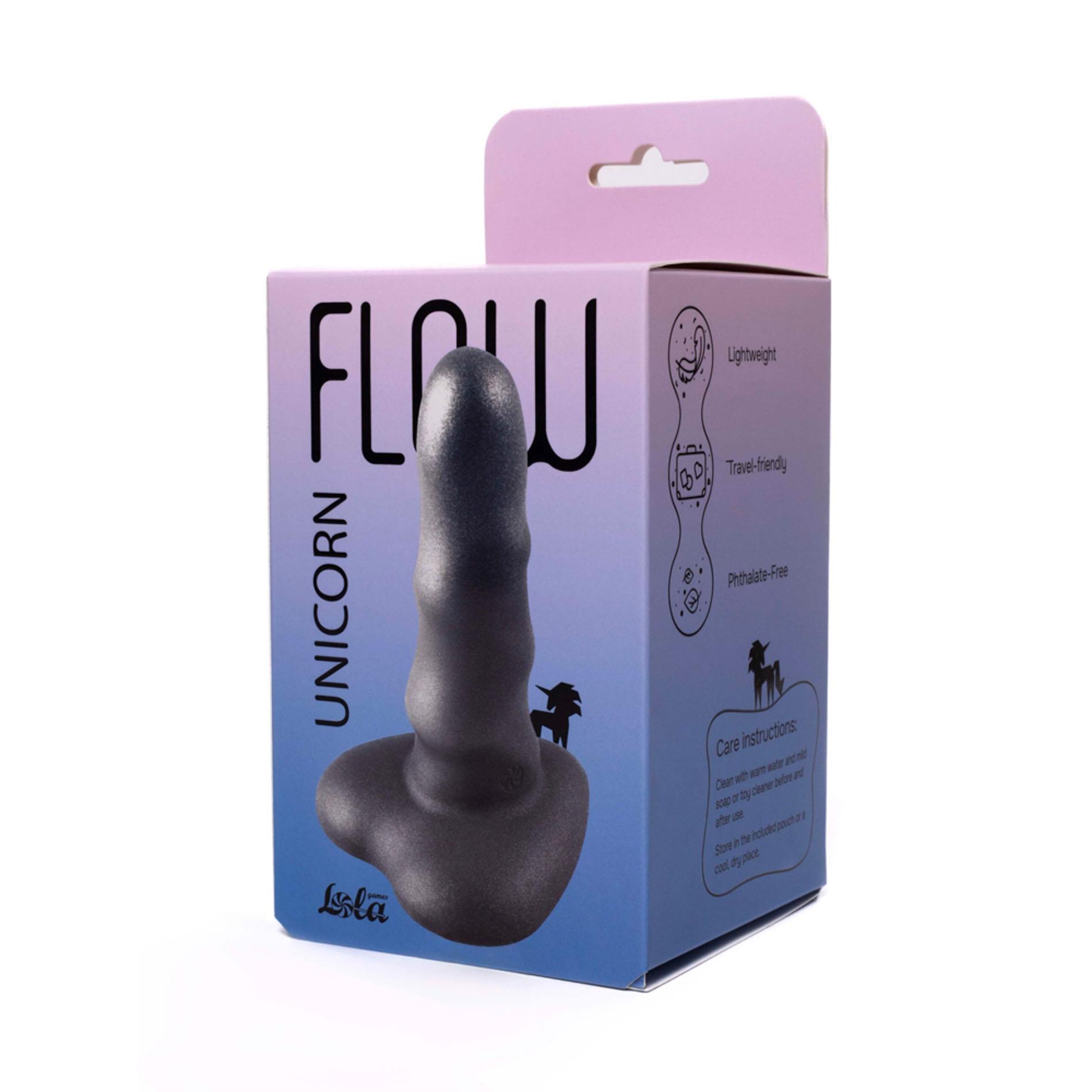 57-2047-03_01 Dildo Unicorn Mini Black - obrazek 1
