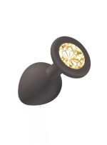 Plug-Anal Plug Emotions Cutie Medium Black golden crystal - obrazek 2
