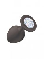 Plug-Anal Plug Emotions Cutie Medium Black Clear crystal - obrazek 2