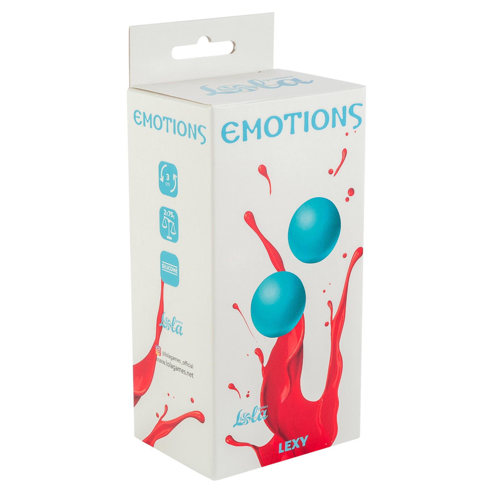 57-4016-03 Vaginal balls without a loop Emotions Lexy Large turquoise - obrazek 1