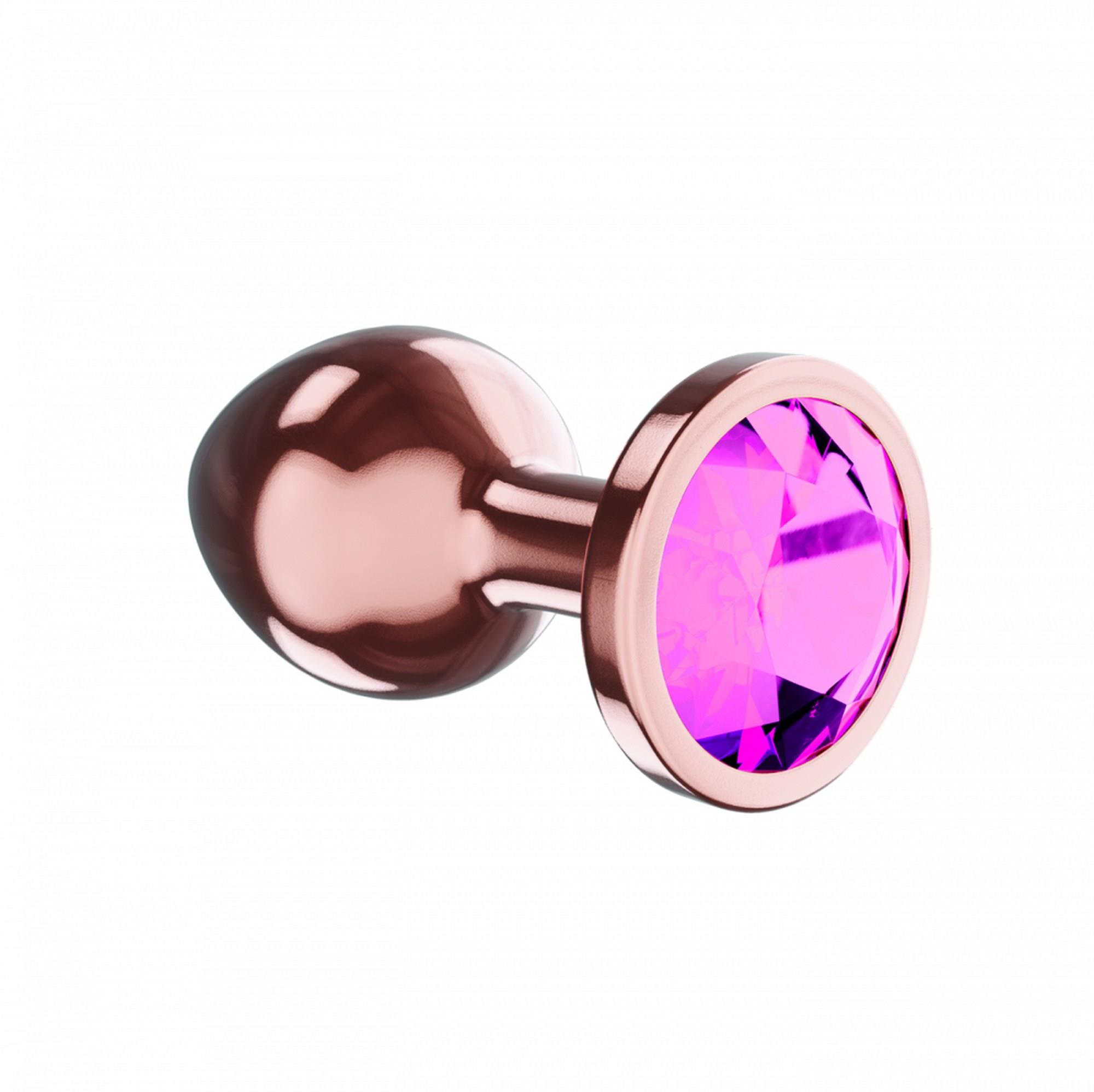 57-4023-01 Plug-Butt Plug Diamond Quartz Shine S Rose Gold - obrazek 1