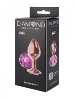 Plug-Butt Plug Diamond Amethyst Shine S Rose Gold - obrazek 4