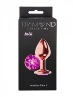 Plug-Butt Plug Diamond Amethyst Shine S Rose Gold - obrazek 5