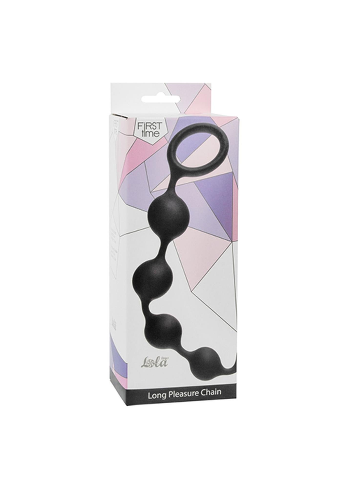 57-4103-03 Plug/kulki-Anal Beads Long Pleasure Chain Black - obrazek 1