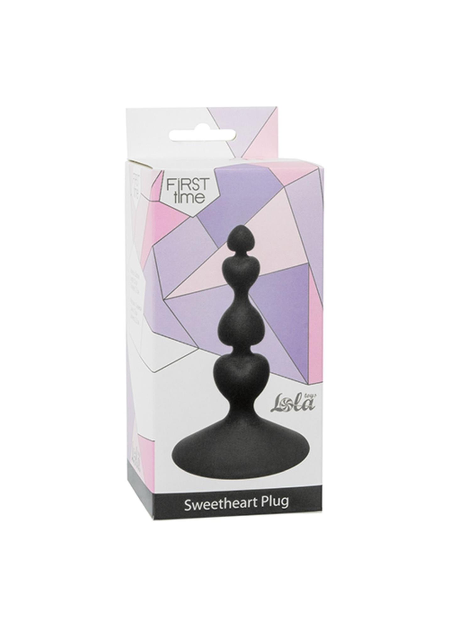 57-4106-03 Plug-Anal Plug Sweetheart Plug Black - obrazek 1