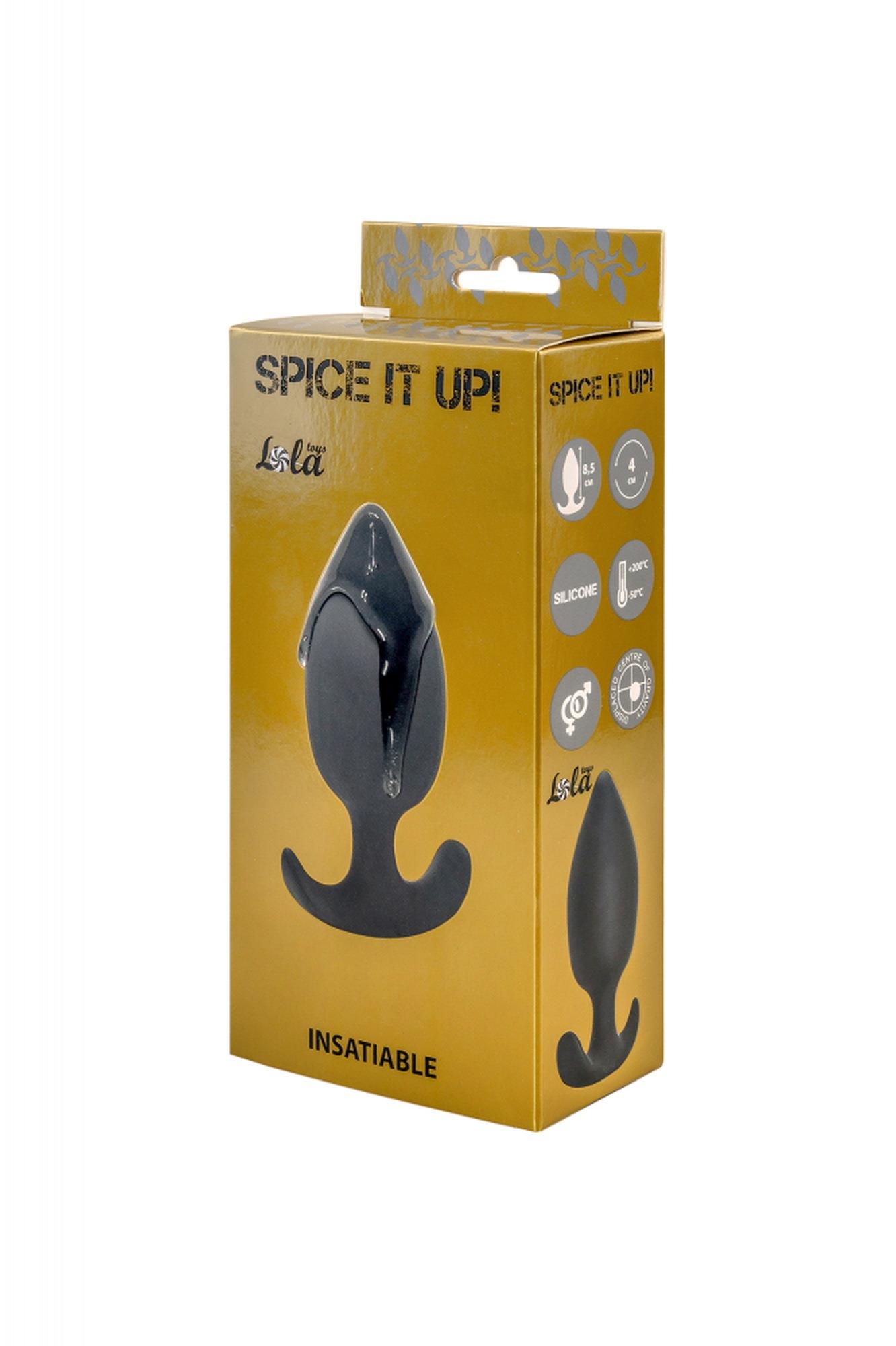 57-8011-02 Plug-Anal plug with misplaced center of gravity Spice it up Insatiable Dark Grey - obrazek 1