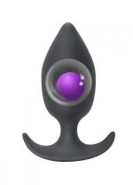 Plug-Anal plug with misplaced center of gravity Spice it up Insatiable Dark Grey - obrazek 3