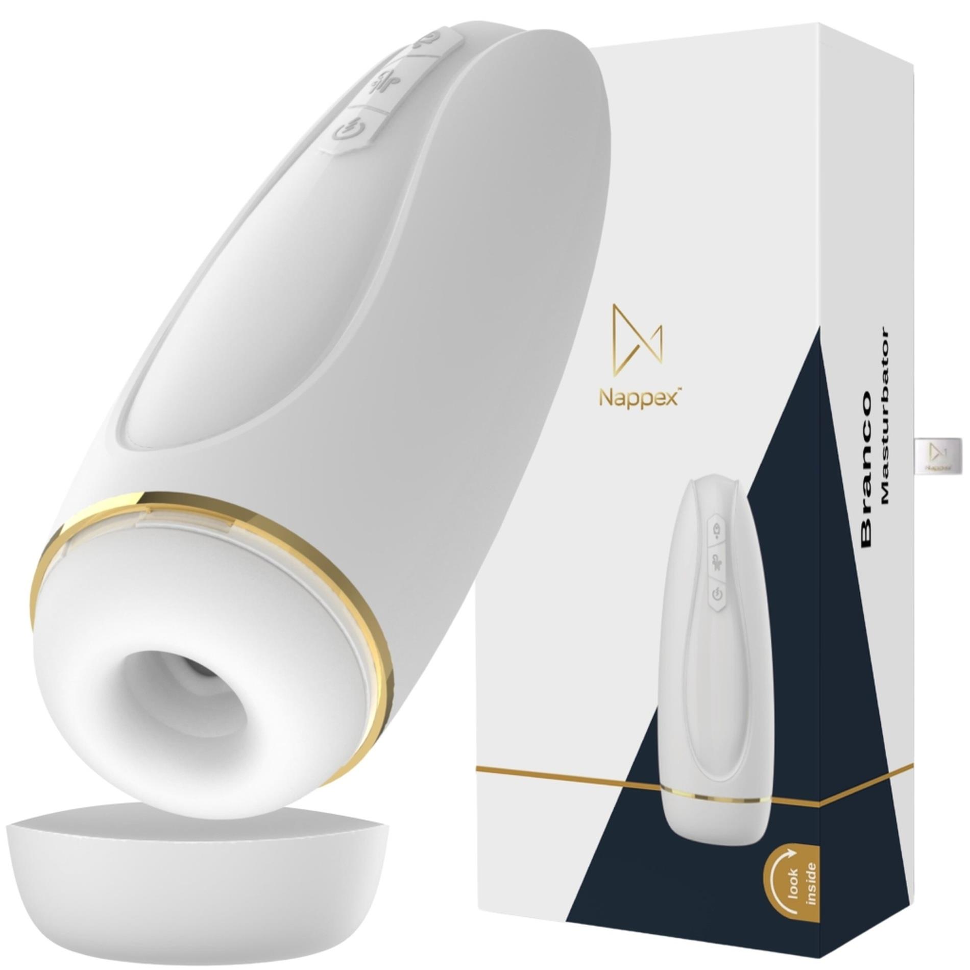 57-8720299818873 Masturbator - Nappex™ Branco White - Premium Mastubators (10 Languages) - obrazek 1