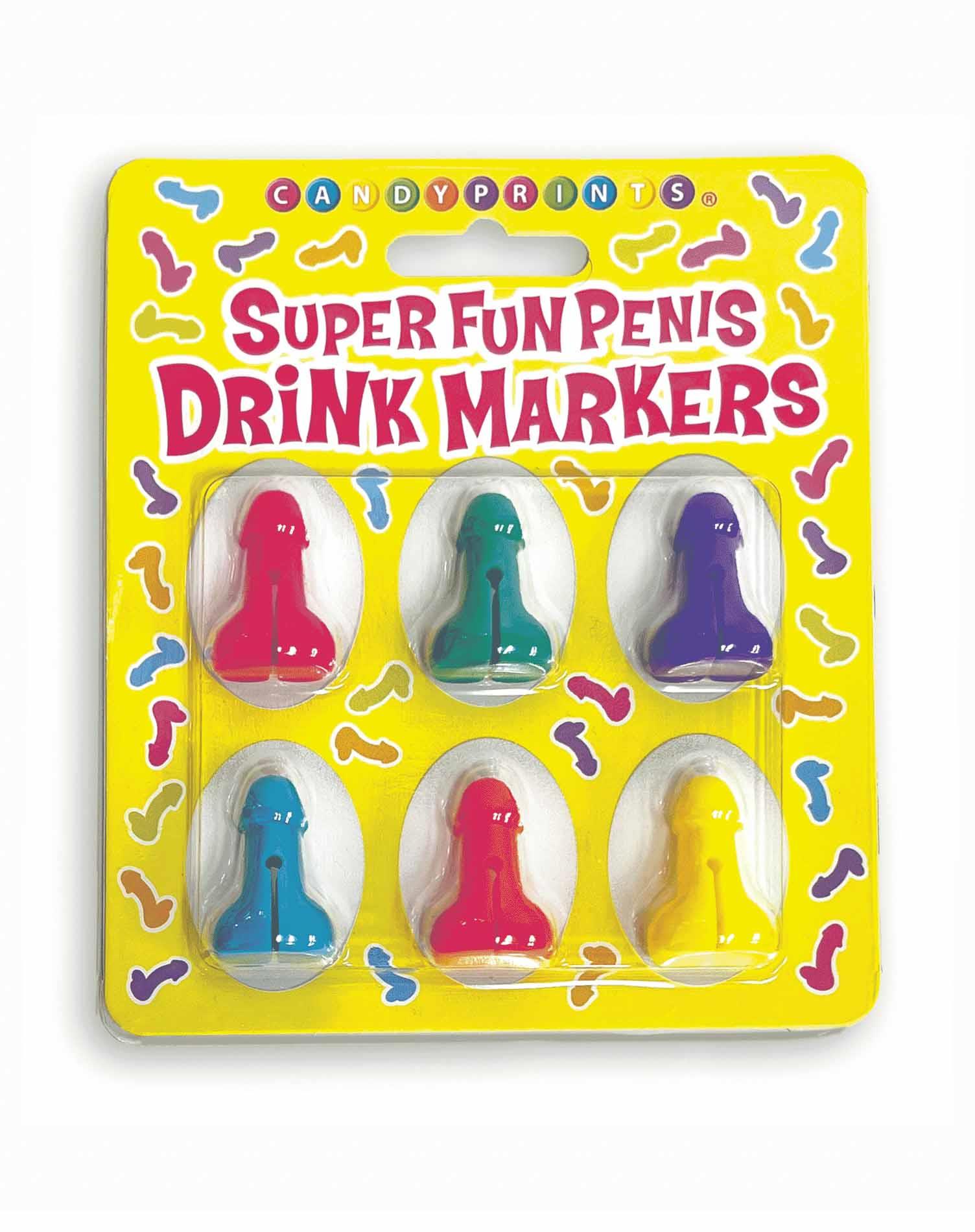 57-CP.1123_01 Super Fun Penis Silicone Drink Markers - obrazek 1