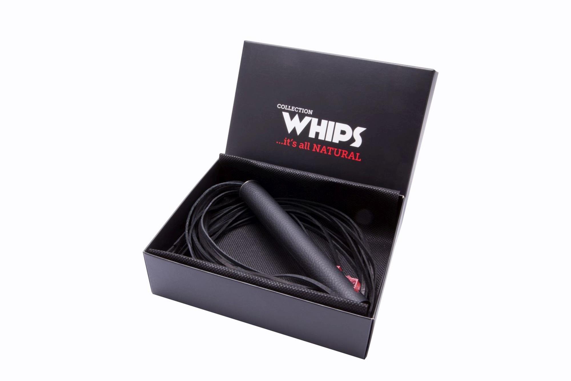 58-00016 Pejcz-WHIPS duży pejcz, czarny - obrazek 1