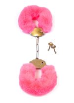 Kajdanki Fetish B - Series- Furry Cuffs Pink - obrazek 2