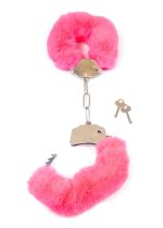 Kajdanki Fetish B - Series- Furry Cuffs Pink - obrazek 3