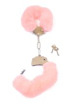Kajdanki Fetish B - Series- Furry Cuffs Light Pink - obrazek 3