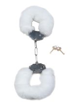 Kajdanki Fetish B - Series - Furry Cuffs White - obrazek 2