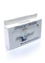 Kajdanki Fetish B - Series - Furry Cuffs White - obrazek 5