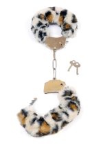 Kajdanki Fetish B - Series- Furry Cuffs Leopard - obrazek 3
