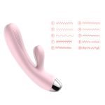 Wibrator- B -  Series, Silicone Vibrator Pink USB 10 Function / Heating - obrazek 3