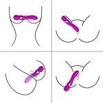 Stymulator-Silicone Dual Massager USB 7+7 Function Purple - obrazek 4
