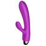 Wibrator-Silicone Vibrator and Pulsator Purple USB 7+7 Function / Heating - obrazek 2