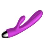 Wibrator-Silicone Vibrator and Pulsator Purple USB 7+7 Function / Heating - obrazek 3