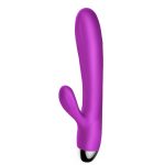 Wibrator-Silicone Vibrator and Pulsator Purple USB 7+7 Function / Heating - obrazek 5