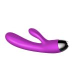 Wibrator-Silicone Vibrator and Pulsator Purple USB 7+7 Function / Heating - obrazek 7