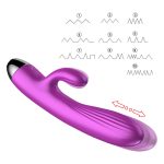Wibrator-Silicone Vibrator and Pulsator Purple USB 7+7 Function / Heating - obrazek 11