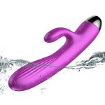 Wibrator-Silicone Vibrator and Pulsator Purple USB 7+7 Function / Heating - obrazek 12