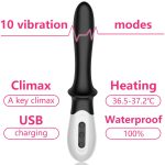Wibrator-Silicone Prostate / G-spot Massager USB 10 Function / Heating - obrazek 12