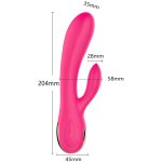 Wibrator-Silicone Vibrator USB 7 Function + Booster / Heating - obrazek 3