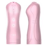 Masturbator-Vibrating and Flashing Masturbation Cup USB 7+7 Function / Talk Mode (Pink) - obrazek 5