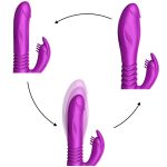 Wibrator-Silicone Vibrator USB 10 Function + Expander and Thrusting Function - obrazek 5