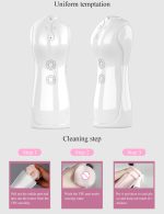 Masturbator - B - Series - Vibrating and Flashing Masturbation Cup USB 7+7 Function / Talk Mode (White) - obrazek 9