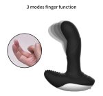 Wibrator-Silicone Massager USB 7 Function + Pulsator / Heating BLACK - obrazek 3