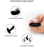 Wibrator-Silicone Massager USB 7 Function + Pulsator / Heating BLACK - obrazek 5