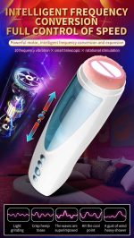 Masturbator-Vibrating, Rotating and Flashing Masturbation USB 10+10 Function / Talk Mode - obrazek 5