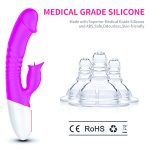 Wibrator-Silicon, Vibrator 7 Function and Heating Mode, Purple - obrazek 3