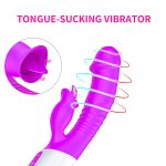 Wibrator-Silicon, Vibrator 7 Function and Heating Mode, Purple - obrazek 10