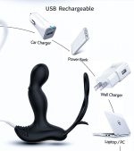 Wibrator-Silicone Massager 7 Function and Heating Function, Black - obrazek 4