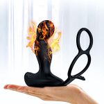 Wibrator-Silicone Massager 7 Function and Heating Function, Black - obrazek 6