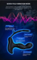 Wibrator-Silicone Massager 7 Function and Heating Function, Black - obrazek 12